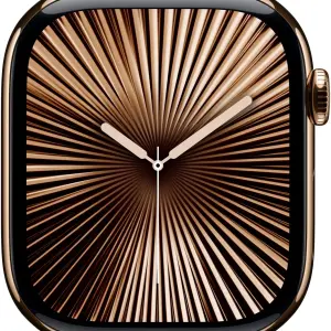 Apple Watch Series 10 (GPS+Cellular) 46mm Titanium Case with Gold Milanese Loop - M/L - Gold - (2024)